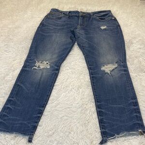 American Eagle Outfitters Classic Blue DISTRESSED MENS DENIM JEANS SIZE 32/30